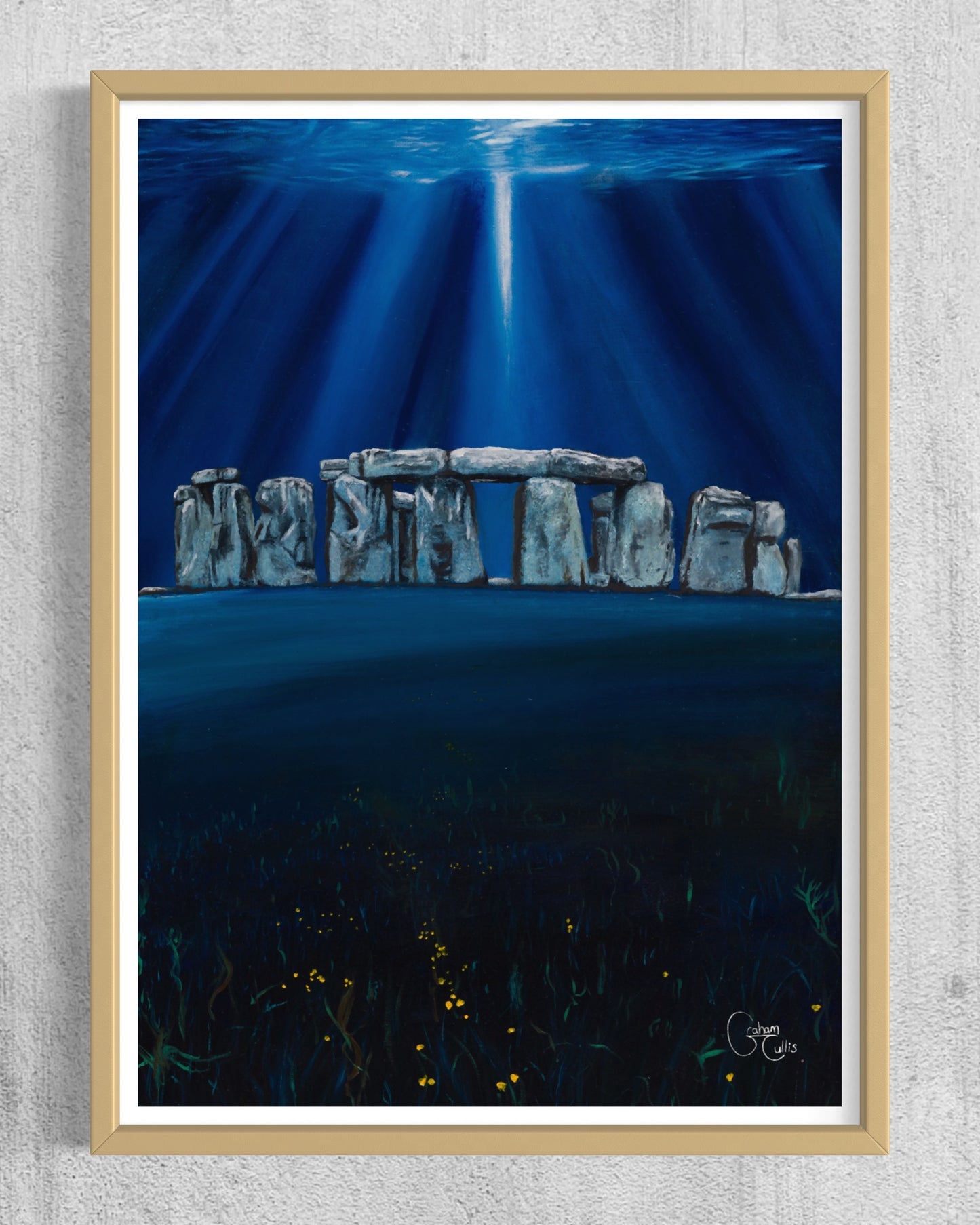 Print of One Day (Stonehenge under the sea)