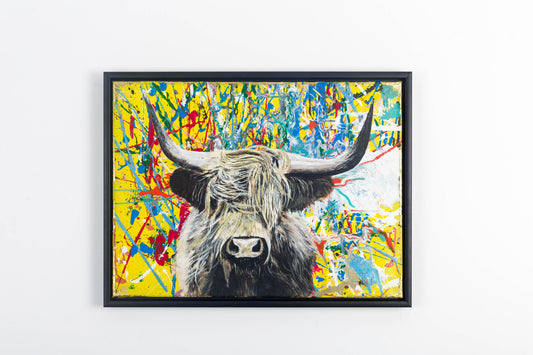 14. The Highland Cow of Thurso/John 0' Groats (Limited Edition Framed Canvas Print)