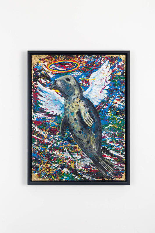2. St Ives - Wings The Seal (Limited Edition Framed Canvas Print)