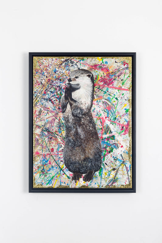 18. The Teesside River Otter a Christmas Day Special (Limited Edition Framed Canvas Print)