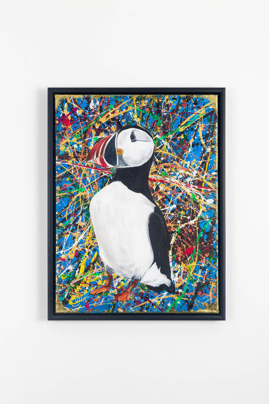 6. The Portishead Puffin (Limited Edition Framed Canvas Print)