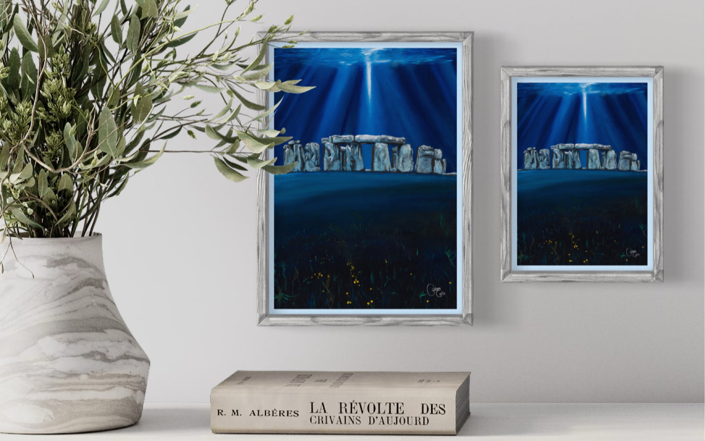 Print of One Day (Stonehenge under the sea)
