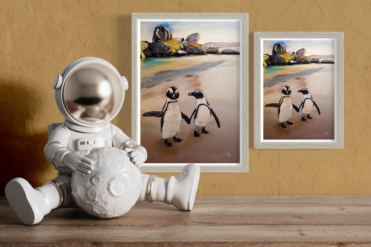 Print of Soul Mates (Penguins on Boulders Beach Cape Town SA )